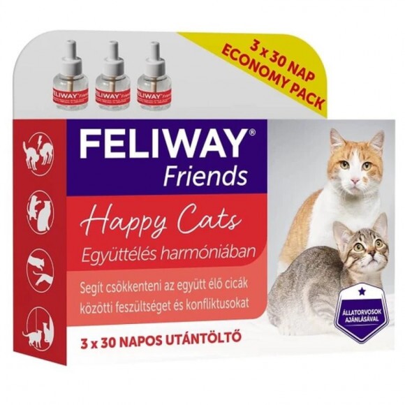 Feliway Friends Utántöltő folyadék párologtatóhoz 3x 48 ml