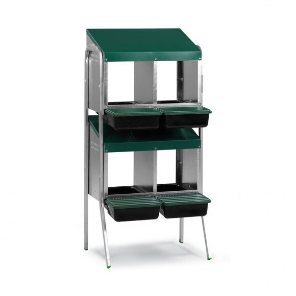 GAUN Battery tojófészek gyűjtőkosárral, 4 rekeszes, egyoldalas