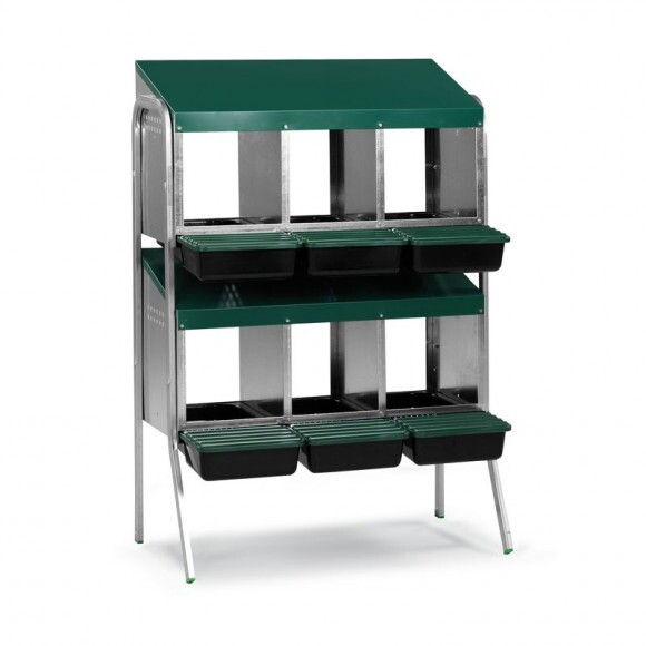 GAUN Battery tojófészek gyűjtőkosárral, 6 rekeszes, egyoldalas