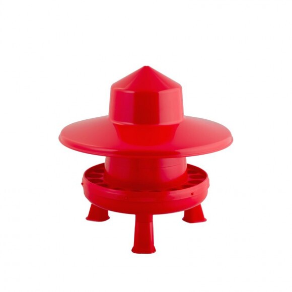 GAUN Baromfi etető esővédővel 4kg, piros