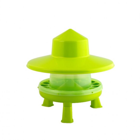 GAUN Baromfi etető esővédővel 4kg, világos zöld