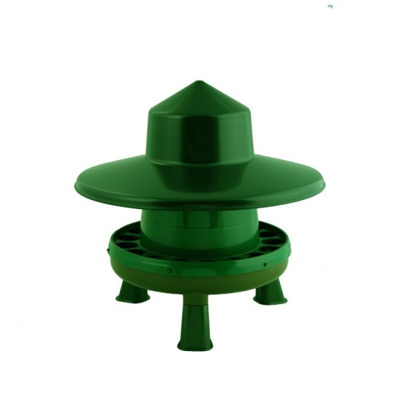 GAUN Baromfi etető esővédővel 4kg, zöld - újrahasznosított