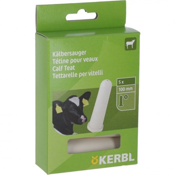 KERBL Cumi fehér 4mm-es lyukkal, 100 mm, 5 db/cs