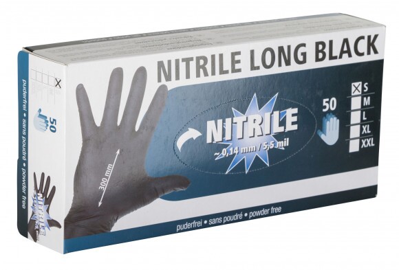 KERBL Kesztyű Eh Nitrile Premium 300mm 8 mil M  50 db kék Púdermentes