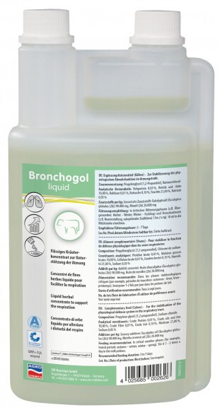 KERBL Bronchogol folyadék 1000ml, folyékony gyógynövény koncentrátum