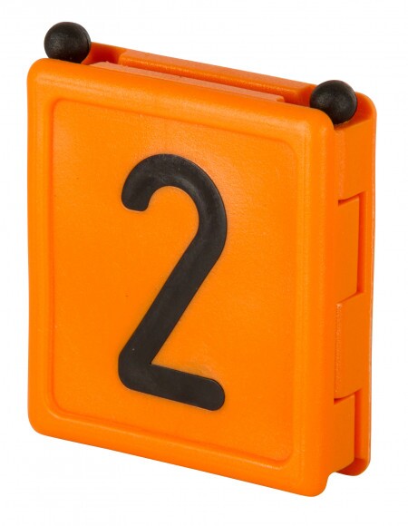 KERBL DUO jelölőszám, 2, narancssárga, 6 db/cs