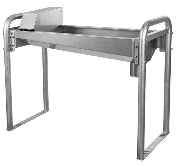 KERBL Rozsdamentes acél itatóvályú, 120 cm, szabadonálló