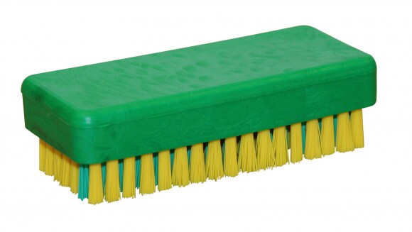 KERBL Kézmosó kefe, 105x45x30 mm, zöld-sárga