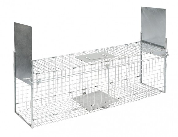 KERBL Összecsukható élvefogó, ezüst 100x26x32 cm