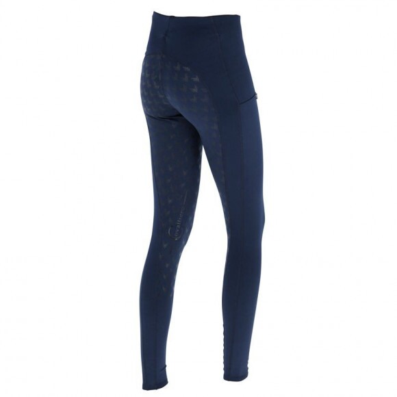 KERBL Equona női teliszilikonos lovaglóleggings, kék, 36/38