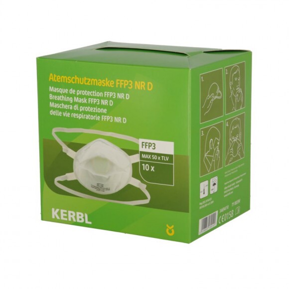KERBL FFP3-as maszk, szeleppel, 10 db/cs