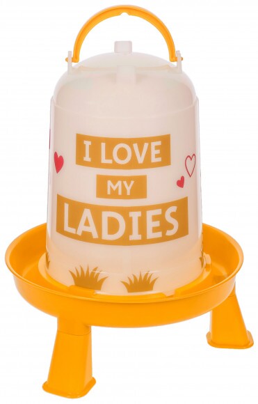 KERBL Műanyag baromfi itató, lábakkal, 5 literes - I love my ladies