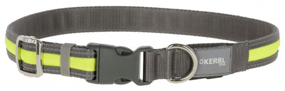 KERBL Light&Reflex villogó nyakörv, sárga, S/M