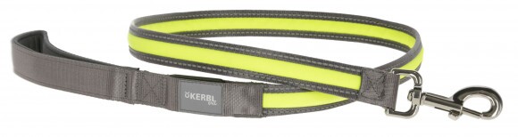 KERBL Light&Reflex villogó póráz, 25 mm, 120 cm, sárga
