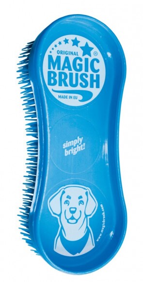 KERBL MagicBrush puha műanyag kefe kutyáknak, kék