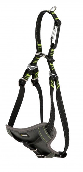 KERBL Biztonsági hám kocsiba fekete, M, 50-65 cm, 20 mm