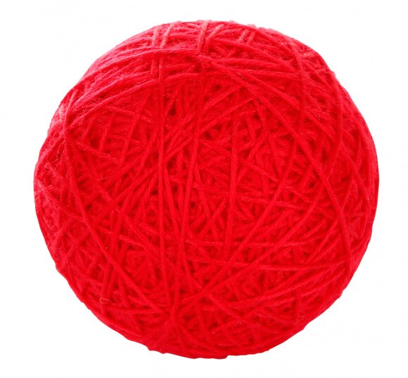 KERBL Pamut játéklabda, 10 cm, piros