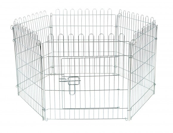 KERBL Karám, 6 panellel, horganyzott, ajtóval, 56,5x56,5 cm