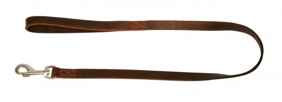 KERBL Vegas bőr kiképzőpóráz, barna, 200cm, 18mm