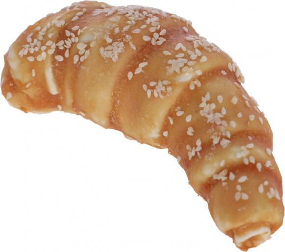 KERBL Nyers marhabőr rágócsont, croassant, 11cm/80g