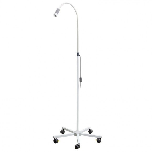 Luxamed vizsgálólámpa (LED, 5-ágú görgős talp, sterilizálható mozgatókar) fehér