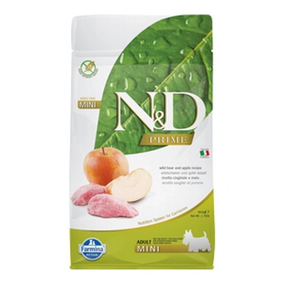 N&D Prime Dog vaddisznó&alma adult mini 800g