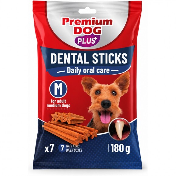Premium Dog Plus Jutalomfalat Dental Stick 180g