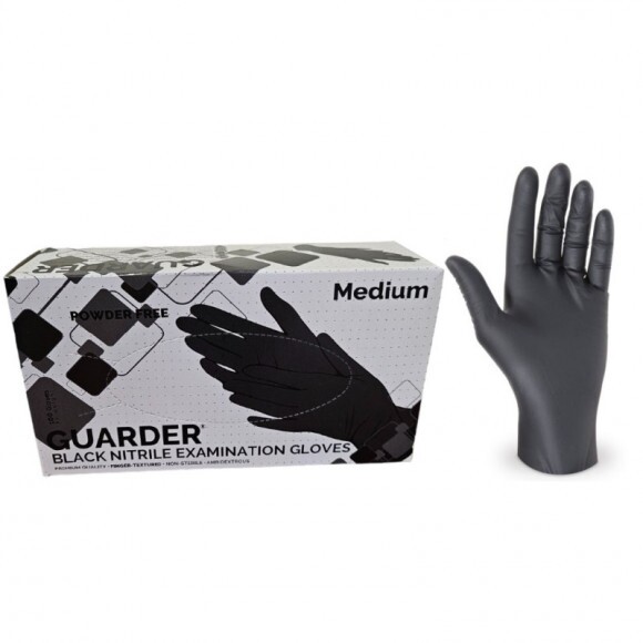 Kesztyű Eh Nitril púdermentes XL-es méret fekete 3,6g Guarder 100 db