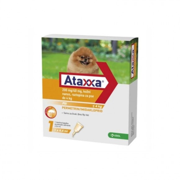 Ataxxa 200mg/40mg rácsepegtető oldat 4kg-ig 1x