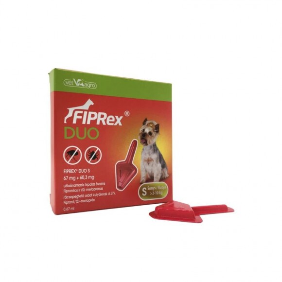 Fiprex Duo S 67 mg + 60,3 mg rácsepegtető oldat kutyáknak 1x