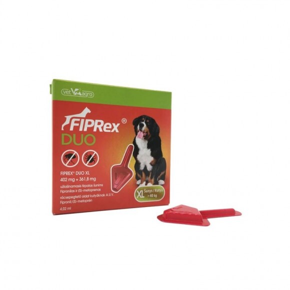 Fiprex Duo XL 402 mg + 361,8 mg rácsepegtető oldat kutyáknak 1x