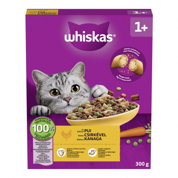 Whiskas Száraz Csirke -Májas Falat 300g