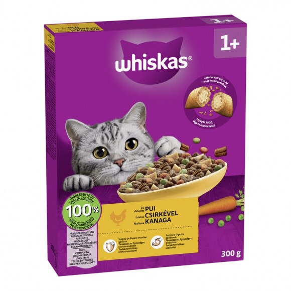 Whiskas Száraz Csirke -Májas Falat 300g